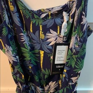 Sienna palm tree print playsuit